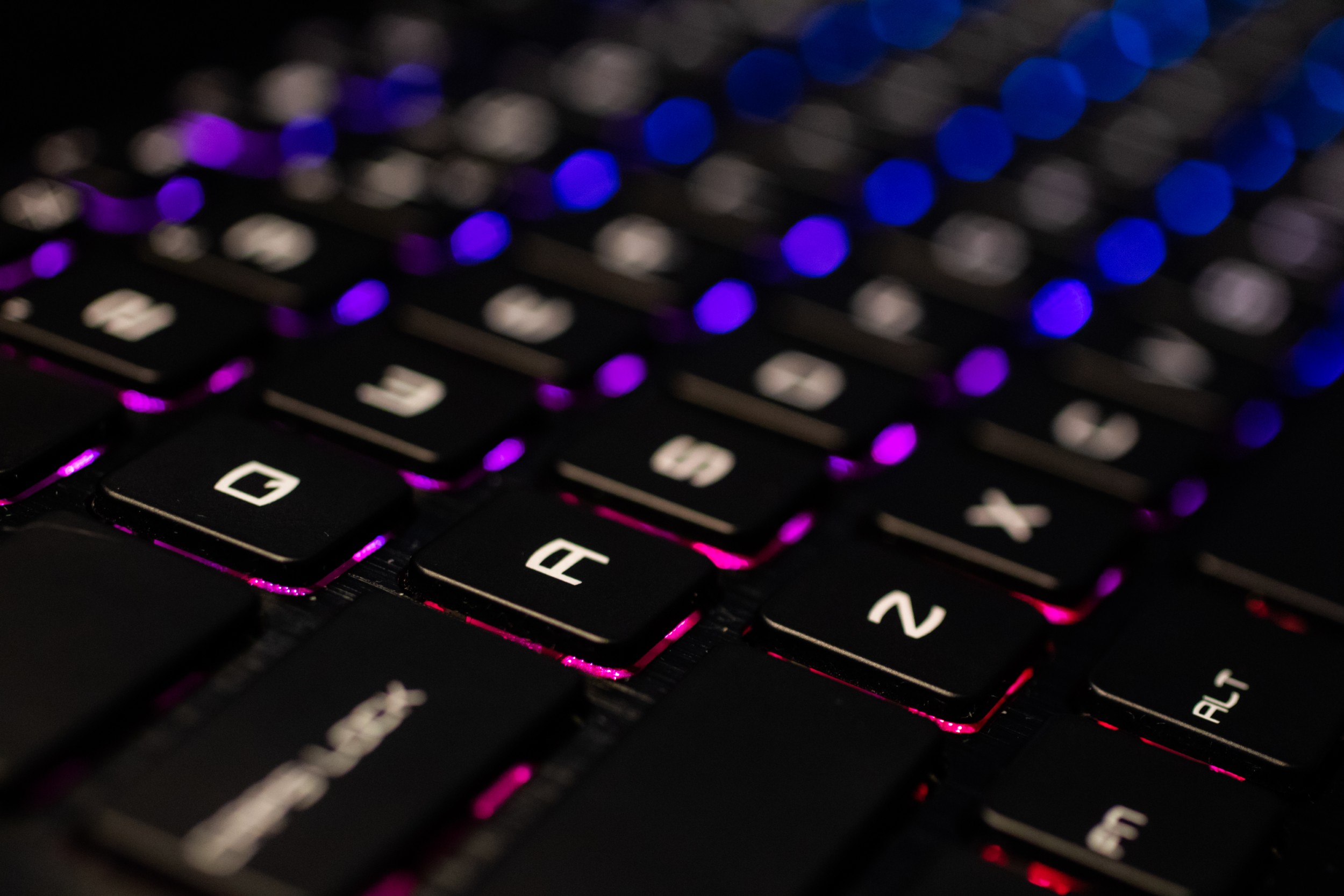 close up computer keyboard